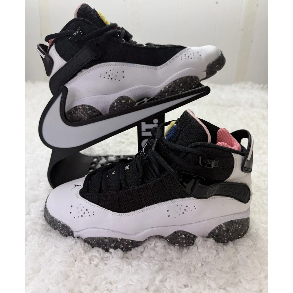 Nike GS Air Jordan 6 Rings White Black Grey DV3178-100 Youth 5